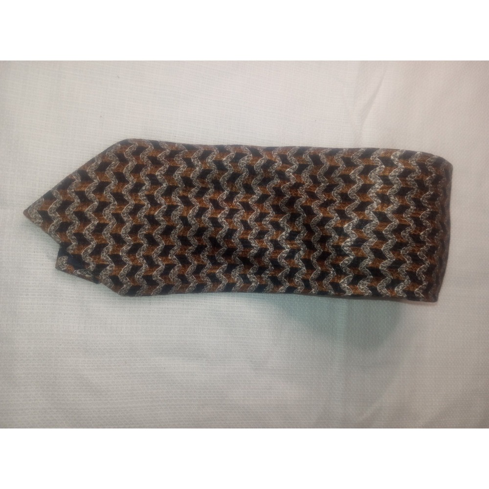 Roundtree and Yorke Classic Copper‎ Multicolor Swirls Silk Italy Tie